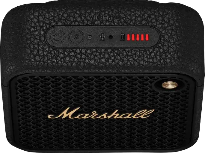 Box Portabil Bluetooth Marshall Willen II, Putere 10W RMS, Rezistență IP67 La Apă și Praf, Baterie 17 Ore, Bluetooth 5.3, Microfon Încorporat, Negru și Alamă