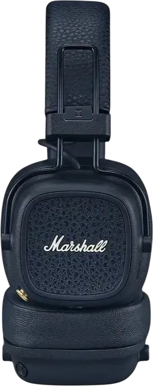 Marshall Major V Wireless On-Ear Headphones, Bluetooth 5.3, 100+ Hours Playtime, 40mm Dynamic Drivers, Wireless Charging, USB-C, Midnight Blue