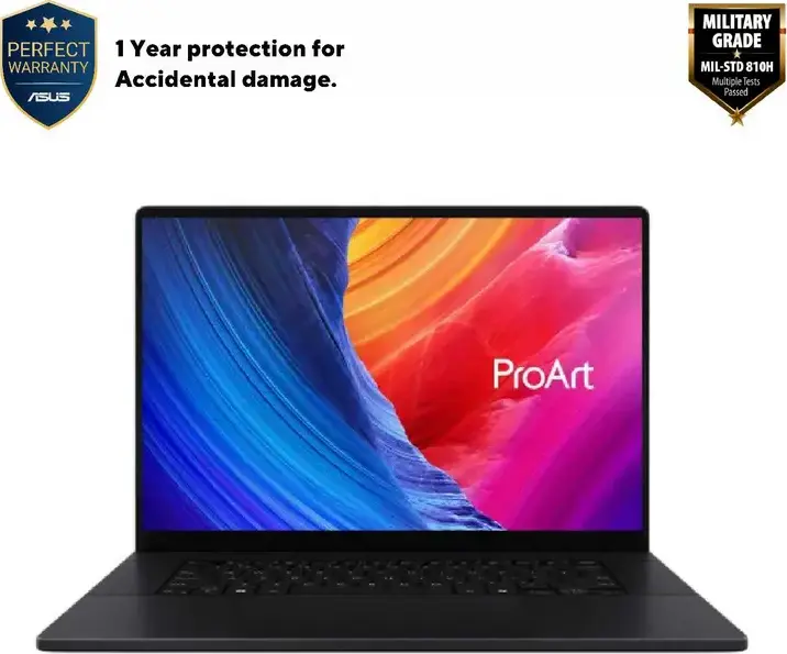 Ноутбук ASUS ProArt P16 H7606, 16" 4K OLED Touch 120Гц, AMD Ryzen AI 9 HX 370, NVIDIA RTX 5070 Ti 12ГБ, 32ГБ LPDDR5X, 2ТБ SSD, Windows 11 Pro, Nano Black