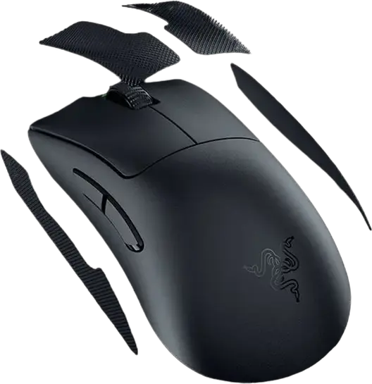 Razer DeathAdder V3 Pro Wireless Gaming Mouse, Black, Focus Pro 30K Optical Sensor, 30,000 DPI, Gen-3 Optical Switches, 63g Lightweight, RZ01-04630100-R3G1