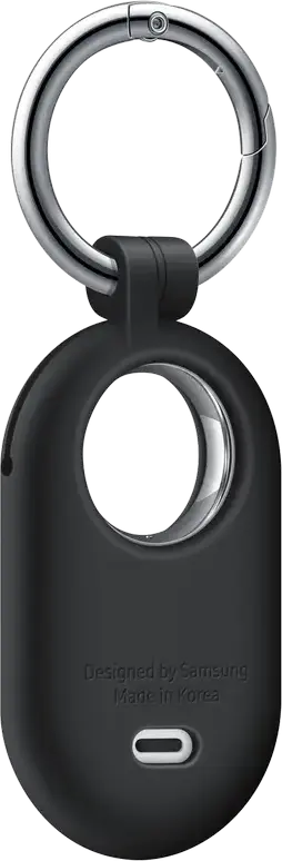 Samsung Galaxy SmartTag2 Silicone Case EF-PT560CBEGWW Protective Cover, Black, with Integrated Karabiner Ring for Keys and Bags, Soft-Touch Finish