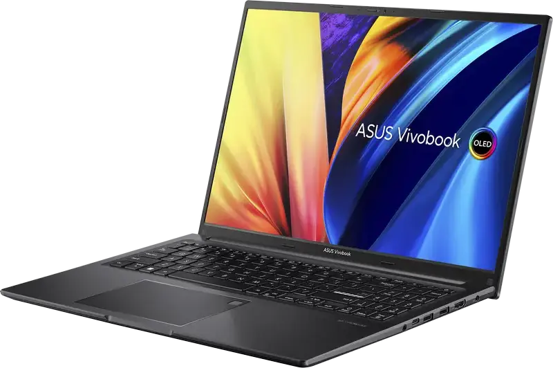 Ноутбук ASUS Vivobook 16 X1605VA, Intel Core i5-13420H, 16GB RAM, 512GB NVMe SSD, 16" OLED FHD+ 16:10, Сканер отпечатка, Wi-Fi 6, Без ОС, Indie Black