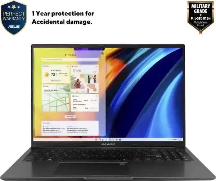 Ноутбук ASUS Vivobook 16 X1605VA, Intel Core i5-13420H, 16GB RAM, 512GB NVMe SSD, 16" OLED FHD+ 16:10, Сканер отпечатка, Wi-Fi 6, Без ОС, Indie Black