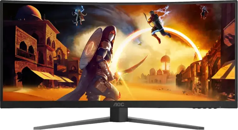 Monitor Gaming Curbat AOC CU34G4 34", WQHD 3440x1440, Fast VA, 180Hz, 0.5ms MPRT, 1500R, HDR10, AMD FreeSync Premium, Reglabil pe Inaltime, Negru