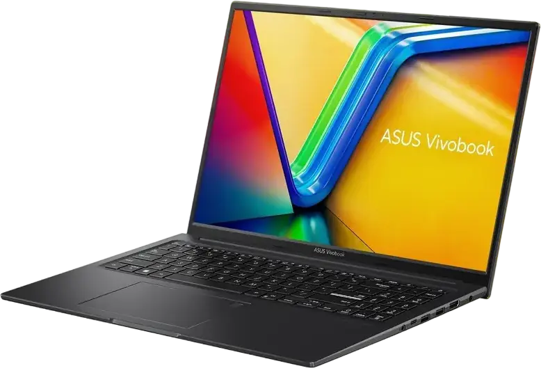 Laptop ASUS Vivobook 16X M3604YA, 16" FHD+ IPS 16:10, AMD Ryzen 5 7430U, 16GB DDR4 RAM, 512GB NVMe SSD, AMD Radeon Graphics, Tastatura Iluminata, Fara SO, Indie Black