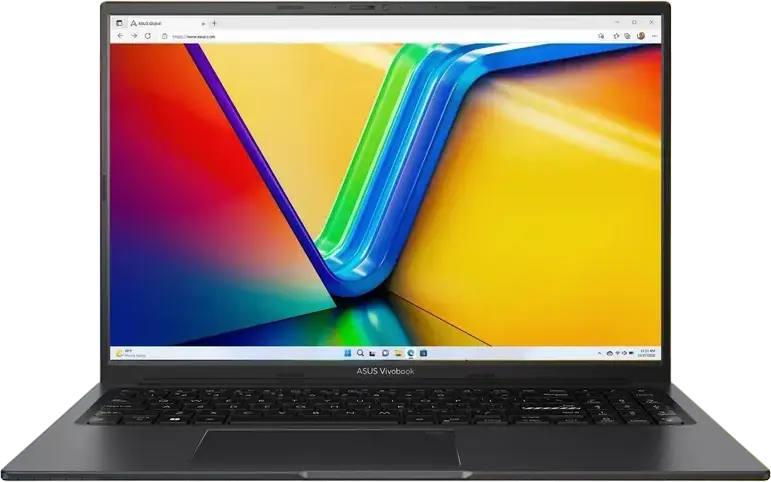 Laptop ASUS Vivobook 16X M3604YA, 16" FHD+ IPS 16:10, AMD Ryzen 5 7430U, 16GB DDR4 RAM, 512GB NVMe SSD, AMD Radeon Graphics, Tastatura Iluminata, Fara SO, Indie Black