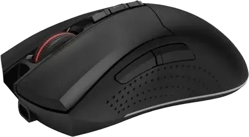 Bloody R90 Plus Wireless Gaming Mouse, BC3332-S Sensor, 5000 CPI, 8 Programmable Buttons, 2.4 GHz, Metal X'Glide Armor Boot, Rechargeable, Color: Black