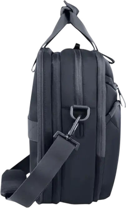 HP Travel Plus 15L Laptop Bag A2CE2AA for 14-inch Laptops, 15L-20L Expandable, Water-Resistant 750D Recycled Polyester, RFID-Blocking, Black