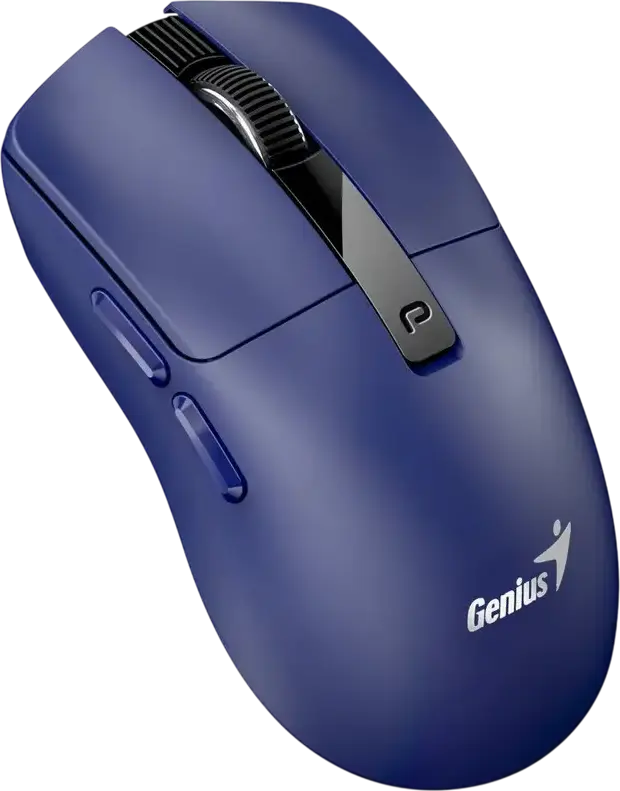 Genius NX-8280S Dual Mode Wireless Mouse, Blue, Bluetooth 5.3 & 2.4GHz USB, 3200 DPI Optical Sensor, 6 Buttons with AI Copilot Key, Silent Click, Rechargeable