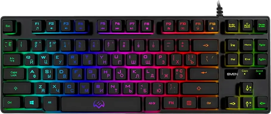 Tastatură SVEN KB-G7400, Cu fir, Negru