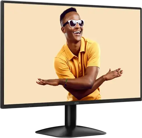 AOC 24B31H 23.8 inch FHD Monitor, IPS Panel, 120Hz Refresh Rate, 1ms MPRT, 3-Side Frameless, Adaptive Sync, HDMI, VGA, VESA Mount, Black