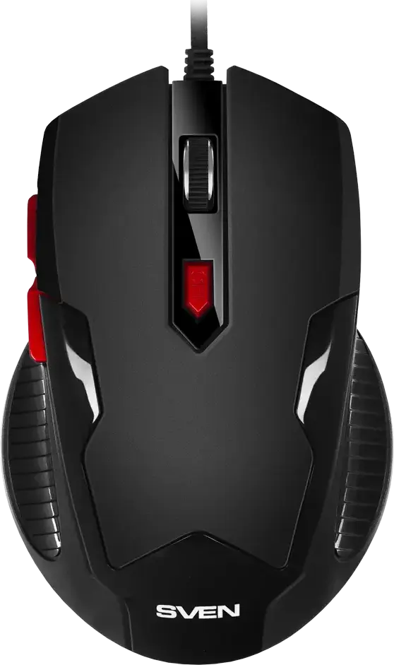 SVEN GS-9200 Gaming Set - Wired USB Membrane Keyboard with 10 Multimedia Keys, Optical Mouse 2400 DPI, Fabric Mouse Pad, Color: Black/Red