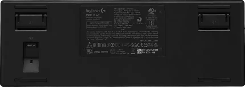 Tastatura Gaming Mecanica Logitech PRO X 60 LIGHTSPEED, Layout 60% Mini, Switch-uri Tactile, Keycaps PBT Dual-shot, LIGHTSYNC RGB, Conectivitate Tri-mod, 920-011911