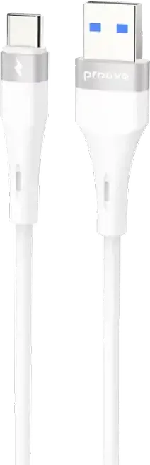Cablu USB (Type-C), Proove Light Silicone Plus USB to Type-C 3A (1m), White