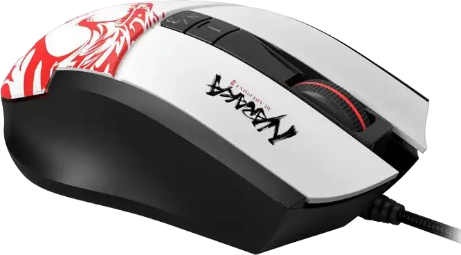 Bloody L65 Max Wired Gaming Mouse, White, MAX BC3332-A 12K Sensor, 12,000 DPI, 8000 fps, 512 KB Onboard Memory, RGB Backlit, Honeycomb Design, Teflon Feet, USB