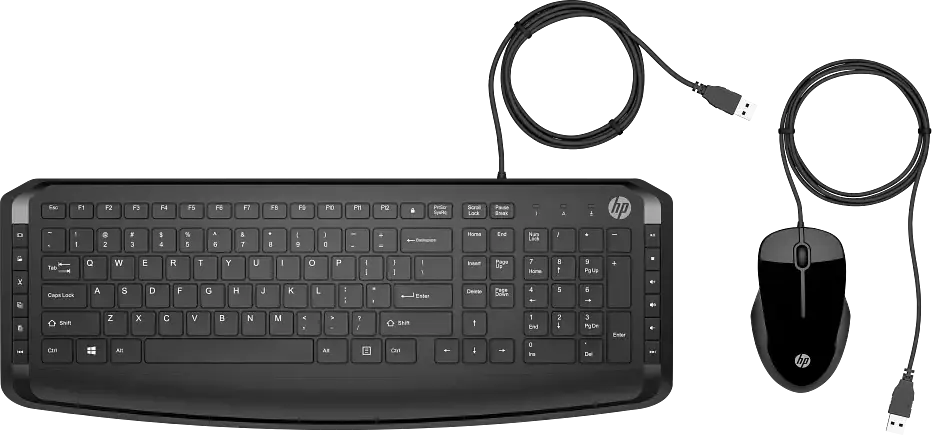 Set Tastatură + Mouse HP Pavilion 200, Cu fir, Negru