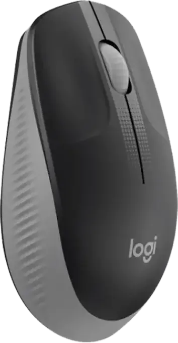 Logitech M190 Full-Size Wireless Mouse, Black, 2.4 GHz USB Receiver, 1000 DPI Advanced Optical Tracking, Contoured Design for Medium to Large Hands