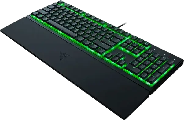 Razer Ornata V3 X Low-Profile Gaming Keyboard, Silent Membrane Switches, Razer Chroma RGB, Ergonomic Wrist Rest, Snap Tap Support, Wired USB, Black