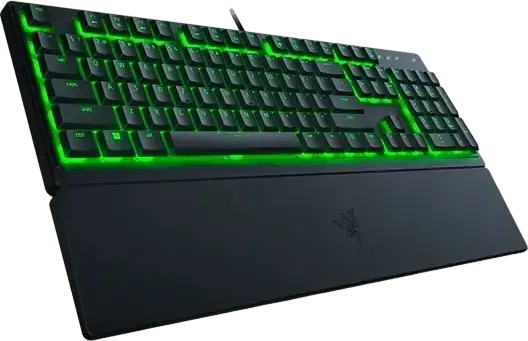 Razer Ornata V3 X Low-Profile Gaming Keyboard, Silent Membrane Switches, Razer Chroma RGB, Ergonomic Wrist Rest, Snap Tap Support, Wired USB, Black