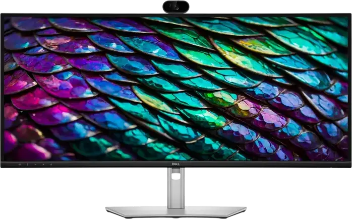 Monitor Dell P3426WEB Curved 34 inch USB-C Hub Conferencing, WQHD 3440x1440 IPS, 100Hz, Cameră IR 4MP, Ethernet RJ45, Difuzoare 2x 5W, Argintiu