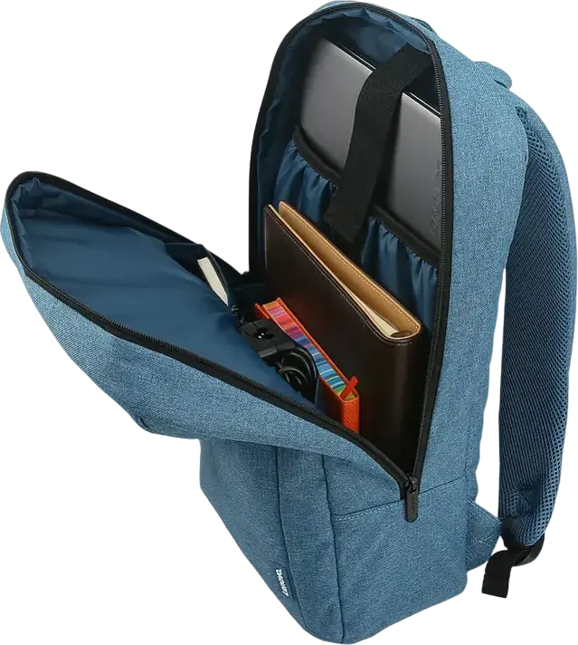 Lenovo B210 Laptop Backpack for up to 15.6 inch Laptops, Water-Repellent Polyester, Padded Compartment, Blue, 340 x 455 x 150 mm