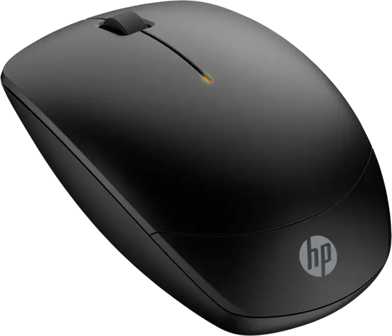 HP 230 Slim Wireless Mouse AJ7C2AA, 1600 dpi Optical Sensor, 2.4 GHz USB Receiver & Bluetooth, Ambidextrous, 3 Buttons, Black, ABS Plastic