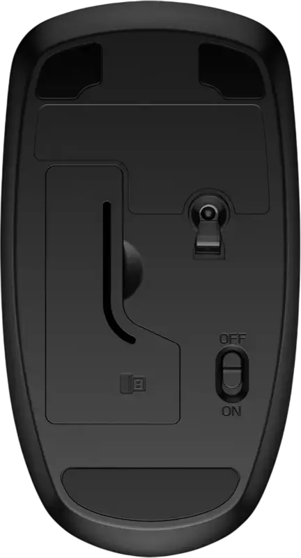 HP 230 Slim Wireless Mouse AJ7C2AA, 1600 dpi Optical Sensor, 2.4 GHz USB Receiver & Bluetooth, Ambidextrous, 3 Buttons, Black, ABS Plastic