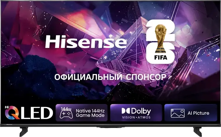 75" QLED SMART TV Hisense 75E7S PRO, 3840x2160 4K UHD, VIDAA U OS, Negru