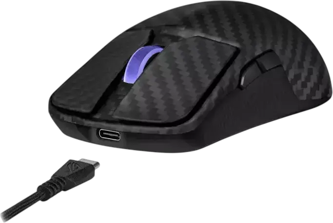 ASUS ROG Harpe Ace Extreme Wireless Gaming Mouse, Carbon Fiber Shell, ROG AimPoint Pro 42,000 DPI Sensor, 8,000 Hz Polling Rate, 100M Optical Switches, Black