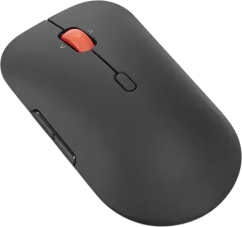 Mouse Wireless Lenovo Pro Plus 6050, Negru, Conectivitate Duală Bluetooth și Wireless RF, Senzor 4000 DPI, Click Silențios, Design Ergonomic cu Suprafață Soft