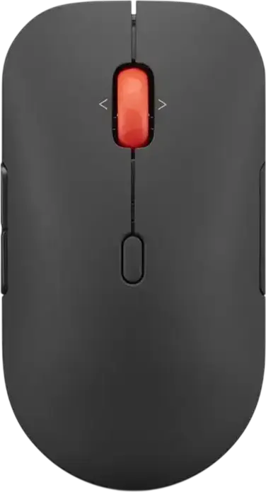 Mouse Wireless Lenovo Pro Plus 6050, Negru, Conectivitate Duală Bluetooth și Wireless RF, Senzor 4000 DPI, Click Silențios, Design Ergonomic cu Suprafață Soft
