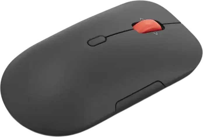Mouse Wireless Lenovo Pro Plus 6050, Negru, Conectivitate Duală Bluetooth și Wireless RF, Senzor 4000 DPI, Click Silențios, Design Ergonomic cu Suprafață Soft