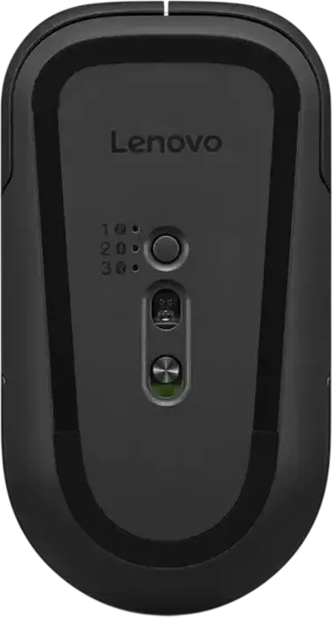 Mouse Wireless Lenovo Pro Plus 6050, Negru, Conectivitate Duală Bluetooth și Wireless RF, Senzor 4000 DPI, Click Silențios, Design Ergonomic cu Suprafață Soft