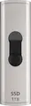Transcend ESD320A Portable SSD 1TB Grey, USB 3.2 Gen 2x1 10Gbps, Up to 1050MB/s Read, Retractable USB Type-A, 3D NAND Flash, Alloy Case, AES 256-bit Encryption