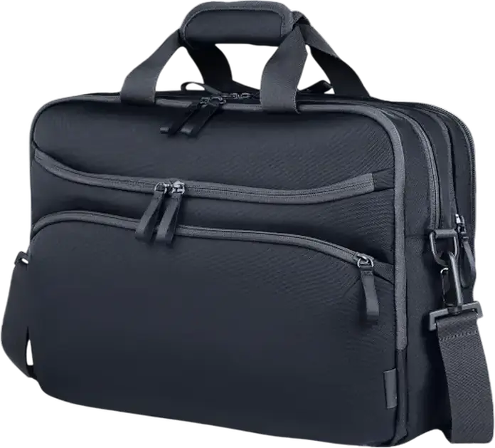 HP Travel Plus 22L Laptop Bag A2CD0AA, Fits up to 16 inch Laptops, Expandable to 30L, RFID Blocking, Trolley Strap, Black Polyester, 180-degree Opening