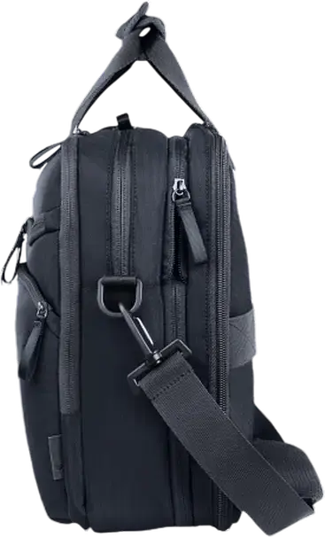 HP Travel Plus 22L Laptop Bag A2CD0AA, Fits up to 16 inch Laptops, Expandable to 30L, RFID Blocking, Trolley Strap, Black Polyester, 180-degree Opening