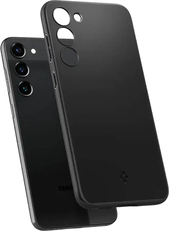 Чехол Spigen Thin Fit для Samsung Galaxy S23+, тонкий противоударный кейс из поликарбоната с технологией Air Cushion, матовое покрытие, Черный