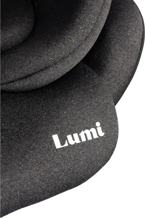 Caretero Lumi i-Size 360 Rotating Car Seat, 0-36 kg, 40-150 cm, ISOFIX with Support Leg, ECE R129/03, 5-Point Harness, Ventilated Shell, Dark Grey