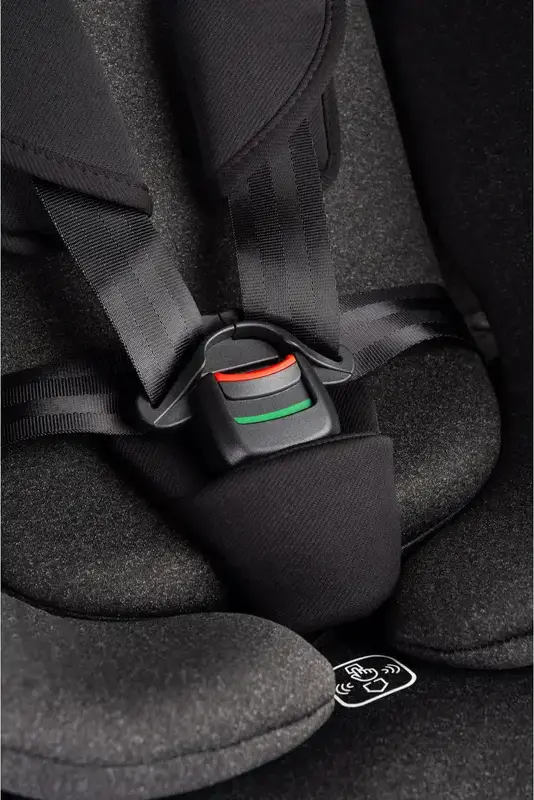 Caretero Lumi i-Size 360 Rotating Car Seat, 0-36 kg, 40-150 cm, ISOFIX with Support Leg, ECE R129/03, 5-Point Harness, Ventilated Shell, Dark Grey