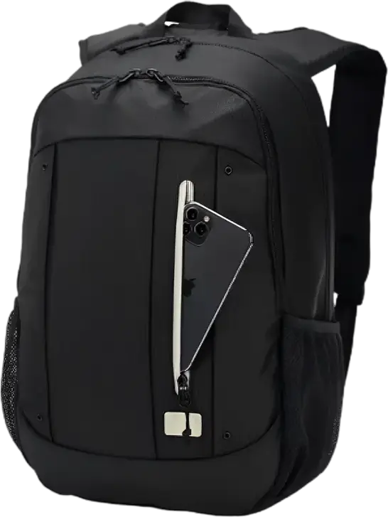 Rucsac CaseLogic Jaunt WMBP215, 23L pentru Laptop până la 15.6 inch și Tabletă, Material Poliester Reciclat Rezistent la Apă, Negru