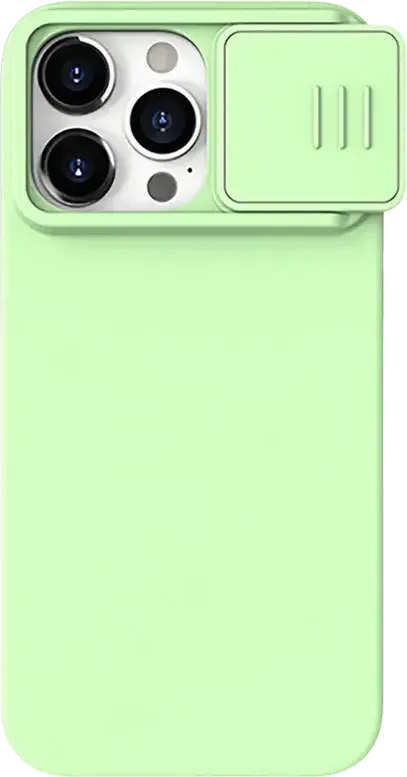 Husă Nillkin iPhone 15 Pro, CamShield Silky Silicone, Mint Green