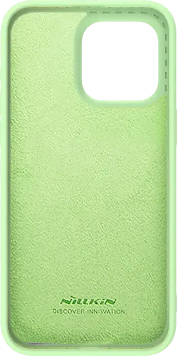 Husa Nillkin CamShield Silky pentru iPhone 15 Pro, Verde Mentă, Protectie din Silicon Lichid cu Cover Culisant pentru Camera si Captusala din Microfibra