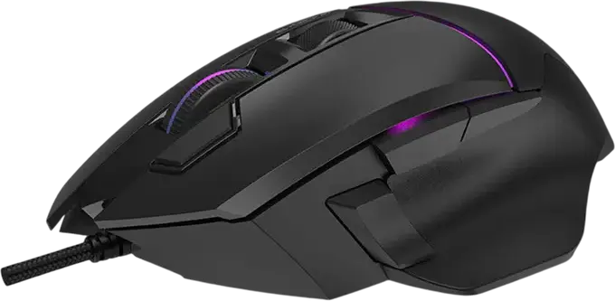 Bloody W95 Ultra Wired Gaming Mouse, Black, Alpha 20K Sensor, 20,000 CPI, 350 IPS, 40G, 2000Hz Polling Rate, RGB Backlit, 512KB Onboard Memory, Fire Wheel, USB