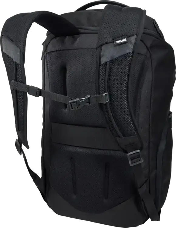 Thule Accent Laptop Backpack 28L, Black, Water-Resistant Polyester, Fits up to 15.6" Laptop and Tablet, SafeZone Compartment, Unisex