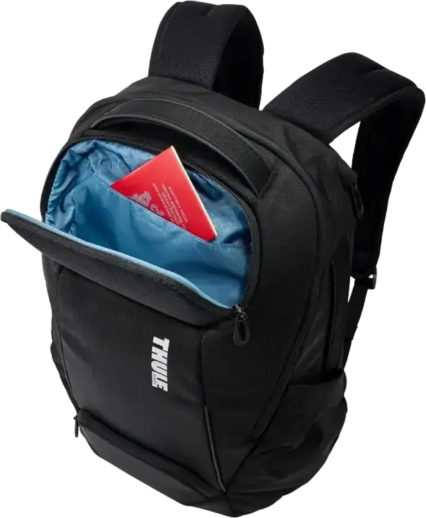 Thule Accent Laptop Backpack 28L, Black, Water-Resistant Polyester, Fits up to 15.6" Laptop and Tablet, SafeZone Compartment, Unisex