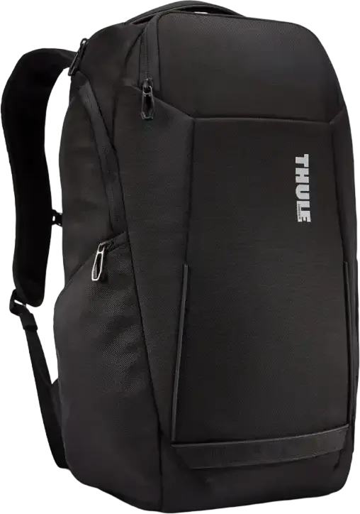 Thule Accent Laptop Backpack 28L, Black, Water-Resistant Polyester, Fits up to 15.6" Laptop and Tablet, SafeZone Compartment, Unisex