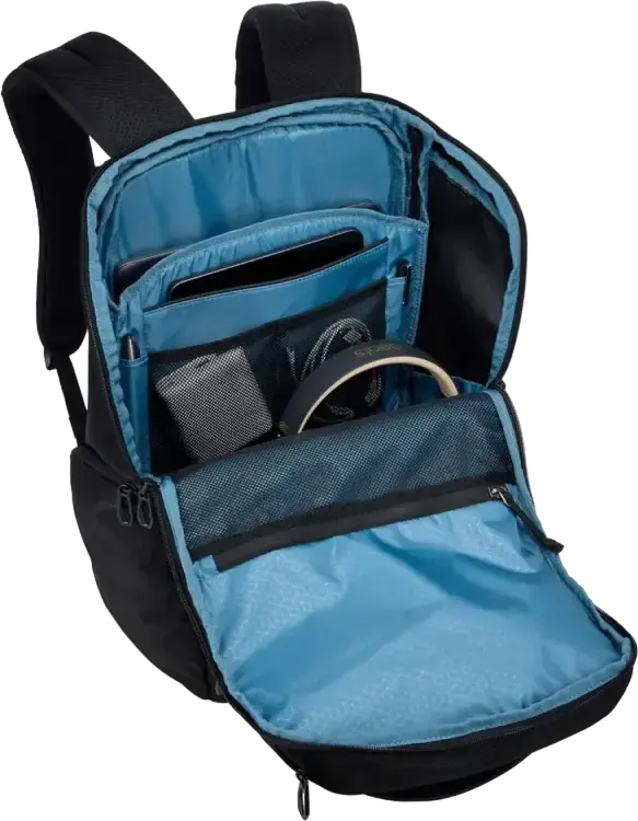 Thule Accent Laptop Backpack 28L, Black, Water-Resistant Polyester, Fits up to 15.6" Laptop and Tablet, SafeZone Compartment, Unisex