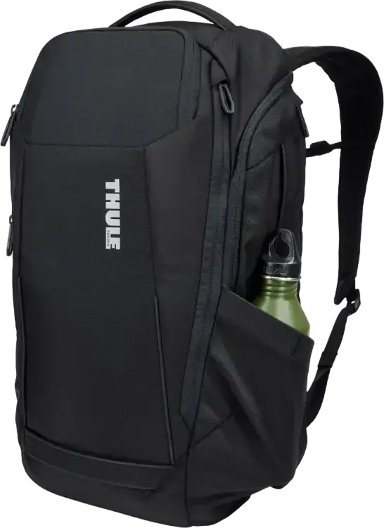 Thule Accent Laptop Backpack 28L, Black, Water-Resistant Polyester, Fits up to 15.6" Laptop and Tablet, SafeZone Compartment, Unisex