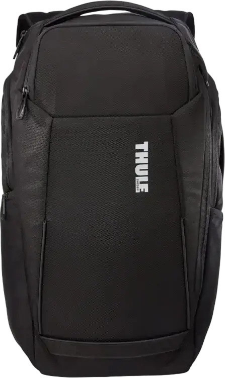 Thule Accent Laptop Backpack 28L, Black, Water-Resistant Polyester, Fits up to 15.6" Laptop and Tablet, SafeZone Compartment, Unisex