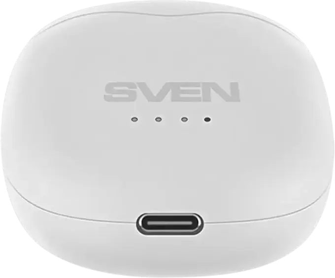 Casca Wireless Stereo TWS SVEN E-727BT, In-Ear, Bluetooth, Control Tactil, Baterie Totala 24h, USB Type-C, Alb